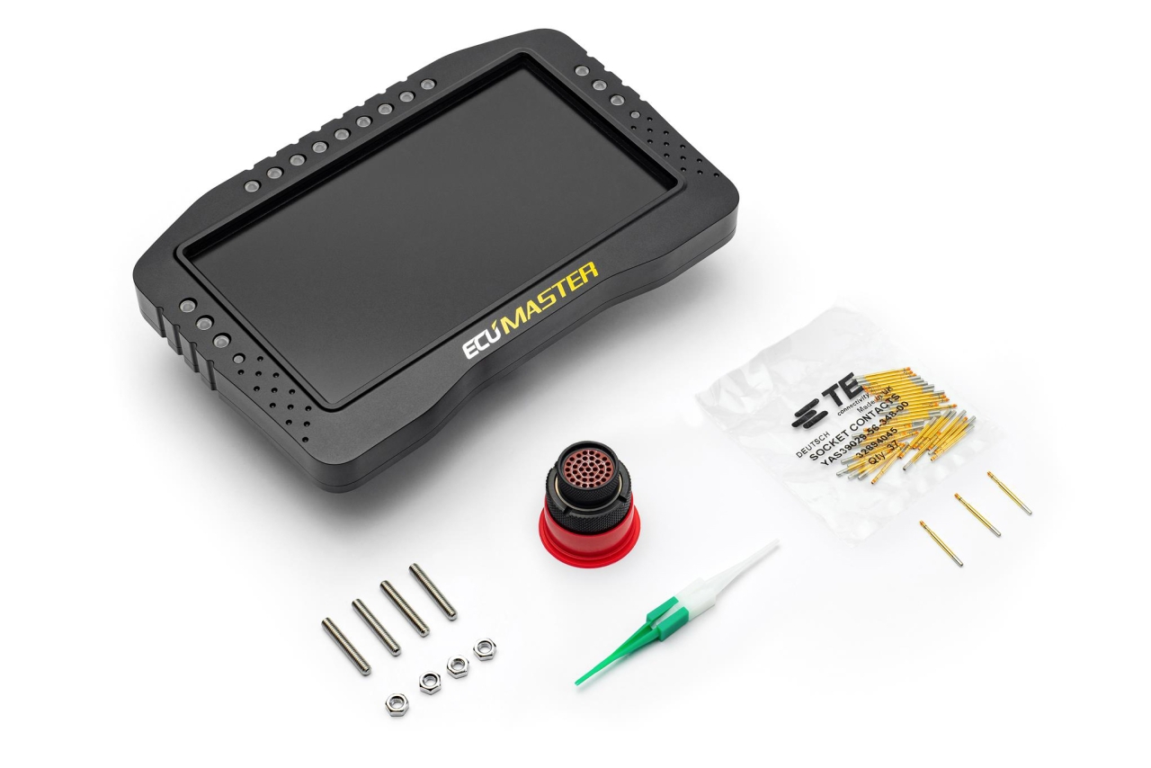 ECUMaster ADU7-AS Digital Advanced Display Unit With AutoSport Connector 高階全自定數位賽車儀表 (7吋面板, 軍規鍍金快拆插頭) | TE Motorsport by TAG Engineering Group.