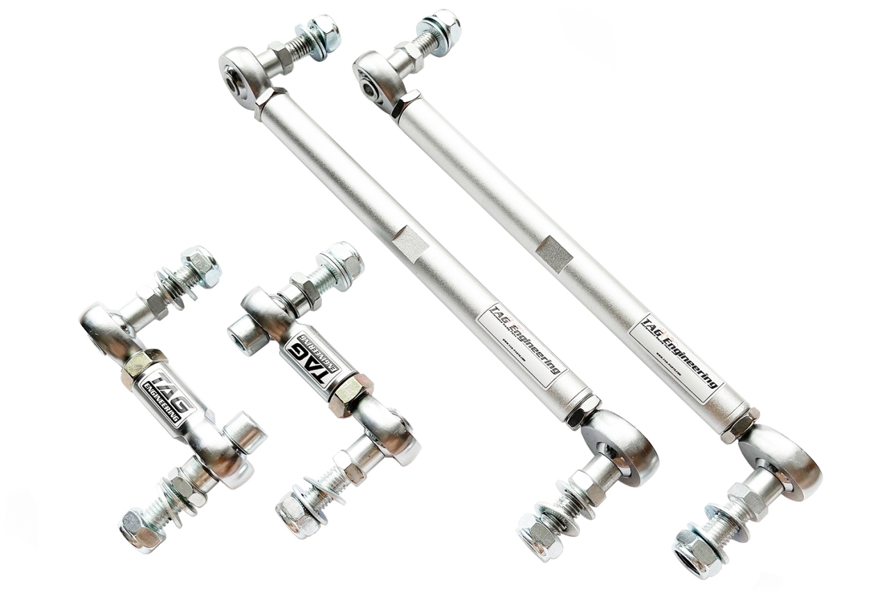 JNK Billet Adjustable Sway Bar Links Set (Front+Rear) For BMW E39 可調魚眼李子串組 (前+後) | TE Motorsport by TAG Engineering Group.