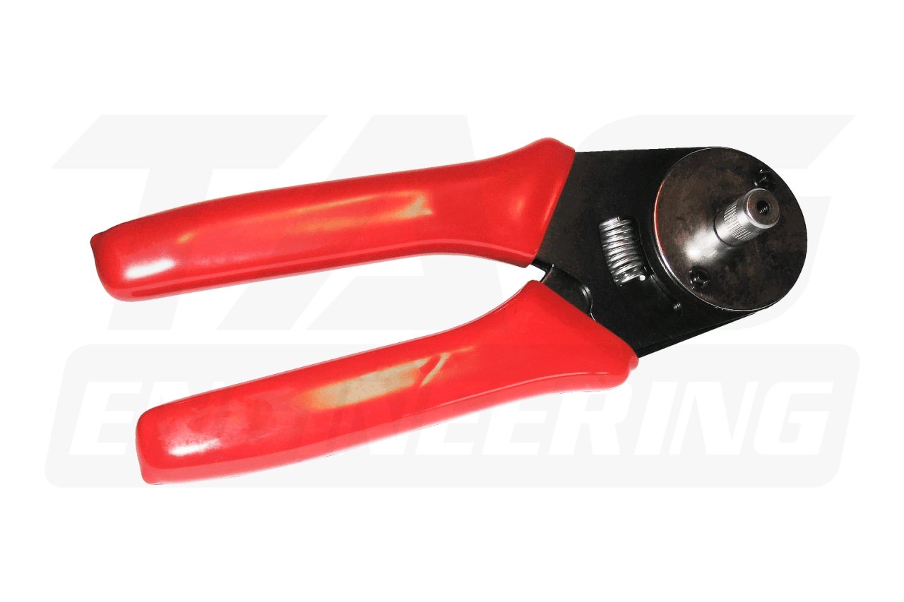 Field Service Crimp Tool For AWG30-20 Deutsch Terminals 經濟型四心軸圓筒航空端子壓接鉗 | TE Motorsport by TAG Engineering Group.